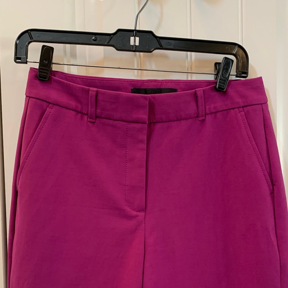 White House Black Market Elle Slim Vibrant Pink Cropped Pants 4 - Picture 4 of 8